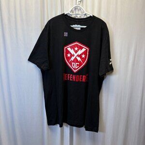 XFL DC Defenders Black T-Shirt Mens Sz 3XL Short Sleeve Football League Tee NEW